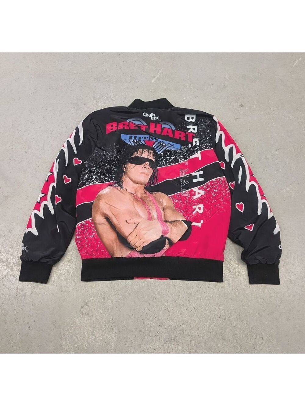 Rare Chalk Line x WWE Legends Bret Hart Fanimation Jacket